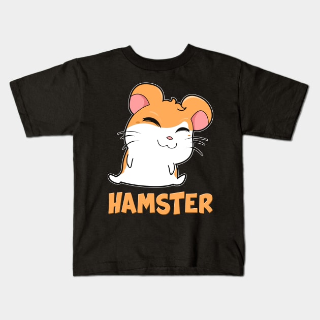 Cute Hamster Kids T-Shirt by Imutobi